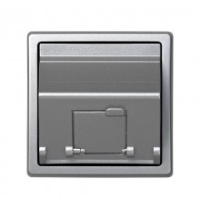 Simon 73 Адаптер для 1 коннектора RJ45 (KEYSTONE, AMP, Brand-Rex, KRONE), наклонное подключение, S73 Loft, ал  73085-63  Simon