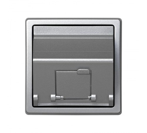 Simon 73 Адаптер для 1 коннектора RJ45 (KEYSTONE, AMP, Brand-Rex, KRONE), наклонное подключение, S73 Loft, ал  73085-63  Simon