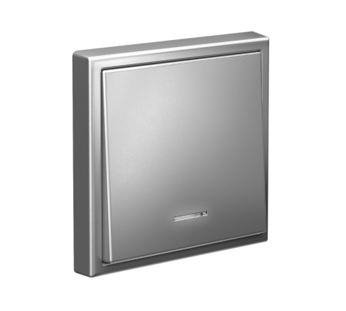 ArtGallery Сталь Выключатель 1-клавишный с подсветкой, сх.1а, 10АХ, механизм  GAL000913  SE