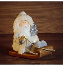 Керамическая фигурка "Дед Мороз на санях" 13*9,5*14 см  505-001  NEON-NIGHT