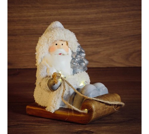 Керамическая фигурка "Дед Мороз на санях" 13*9,5*14 см  505-001  NEON-NIGHT