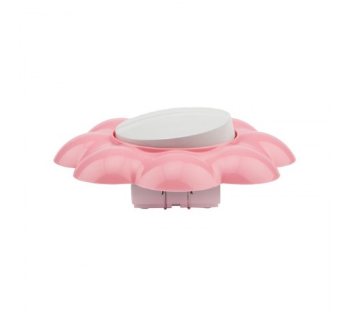 Выключатель двухклавишный HAPPY Цветок скрытой установки, белый/розовый  KR-78-0624  Kranz