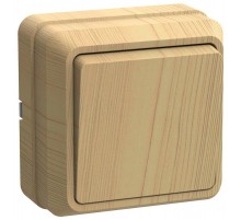 ОКТАВА сосна Выключатель 1-клавишный О/У 10А ВС20-1-0-ОС  EVO10-K03-10-DC  GENERICA