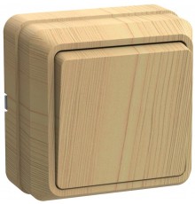 ОКТАВА сосна Выключатель 1-клавишный О/У 10А ВС20-1-0-ОС  EVO10-K03-10-DC  GENERICA