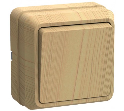 ОКТАВА сосна Выключатель 1-клавишный О/У 10А ВС20-1-0-ОС  EVO10-K03-10-DC  GENERICA