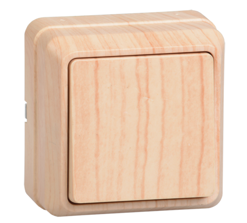 ОКТАВА сосна Выключатель 1-клавишный О/У 10А ВС20-1-0-ОС  EVO10-K03-10-DC  GENERICA