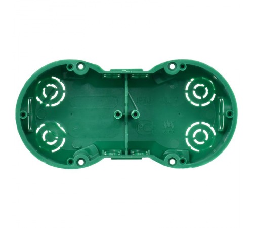 Коробка установочная 141х70x45 двухместная с саморезами, металлические лапки (для полых стен)  UKG20-141-070-045-M  IEK