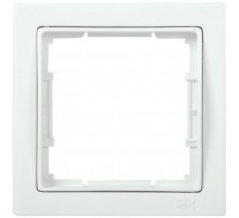 BOLERO Q1 белый Рамка 1-местная квадратная РУ-1-ББ  EMB12-K01-Q1  IEK
