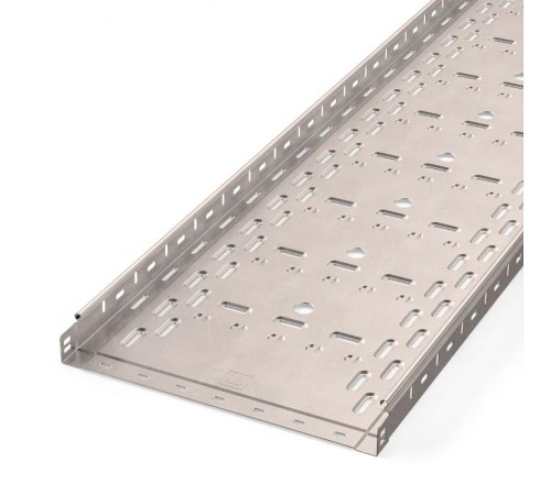 Лоток перфорированный Стандарт INOX (AISI 409) 400х50х3000 (1,0 мм) (6 м/уп)  PR16.2423  Промрукав