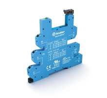 Розетка MasterINPUT с безвинтовыми клеммами Push-in для реле 34 серии; питание 24В AC/DC; в комплекте пластиковая клипса; опции: LED  93670024 