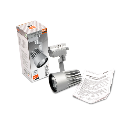 Светильник светодиодный трековый однофазный PTR 0140-2 40w 4000K 24° GR (серый) IP40  .5023765  Jazzway