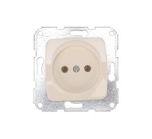 DEA Розетка 1-ая керамика б/з с/у 10А мех. Беж  KR-78-0244  Kranz