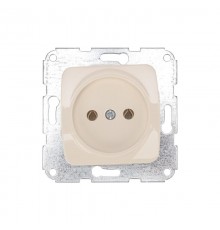 DEA Розетка 1-ая керамика б/з с/у 10А мех. Беж  KR-78-0244  Kranz