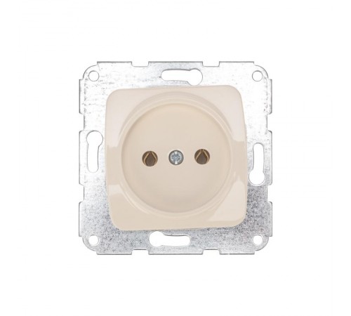 DEA Розетка 1-ая керамика б/з с/у 10А мех. Беж  KR-78-0244  Kranz