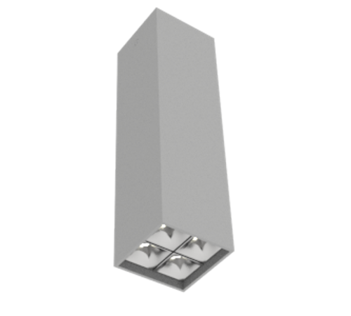 Светодиодный светильник DL-Box Reflect Multi 2x2 накладной 14 Вт 4000 К 80х80х300 мм RAL7045 серый муар  V1-R0-70255-20L55-2001440  VARTON