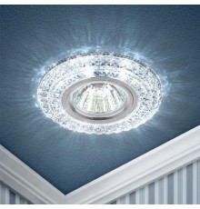 Светильник точечный встраиваемый DK LD3 MR16 7Вт GU5.3 прозрачный c белой подсветкой  Б0019202  ЭРА