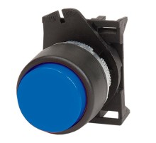 Кнопка выпуклая без фиксации, синяя  ABDTR4  DKC