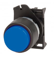 Кнопка выпуклая без фиксации, синяя  ABDTR4  DKC