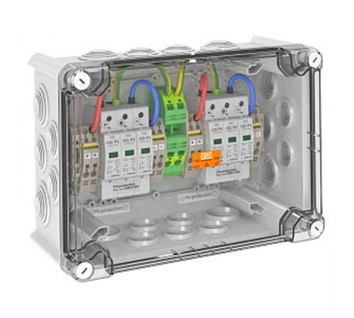 Системное решение для защиты фотогальвонических установок 2 класс с  2 MPP треккерами,1000В (VG-CPV1000K 22)  5088568  OBO Bettermann