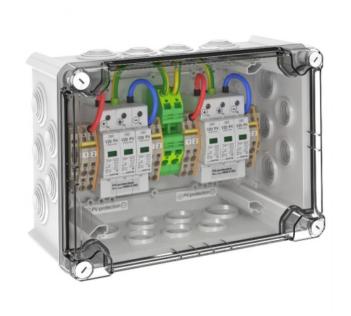 Системное решение для защиты фотогальвонических установок 2 класс с  2 MPP треккерами,1000В (VG-CPV1000K 22)  5088568  OBO Bettermann
