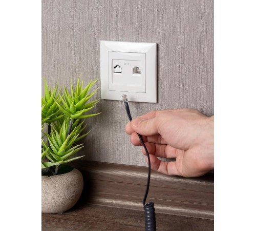 Валенсия розетка телефонная RG-11 1-местная белая EKF PROxima   EWT01-034-10   EKF