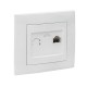 Валенсия розетка телефонная RG-11 1-местная белая EKF PROxima   EWT01-034-10   EKF