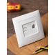 Валенсия розетка телефонная RG-11 1-местная белая EKF PROxima   EWT01-034-10   EKF