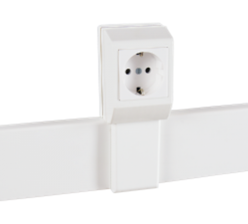 Суппорт с рамкой на 1 пост (45х45) вдоль профиля универсальный  020007S  SPL