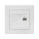 Валенсия розетка телефонная RG-11 1-местная белая EKF PROxima   EWT01-034-10   EKF