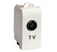 TV розетка с согласующим сопротивлением (универсальная). белая. 1мод.  76721B  DKC