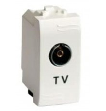 TV розетка с согласующим сопротивлением (универсальная). белая. 1мод.  76721B  DKC