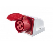 Розетка стационарная 114 3Р+РЕ 16А 380В IP44 РС-102 DEK  26029DEK  DEKraft