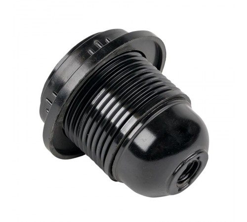 Патрон с кольцом карболитовый Е27 черный PROxima  LHC-E27-r-s  EKF