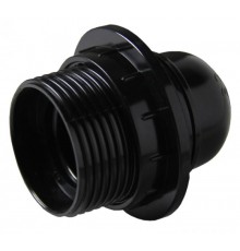 Патрон с кольцом карболитовый Е27 черный PROxima  LHC-E27-r-s  EKF