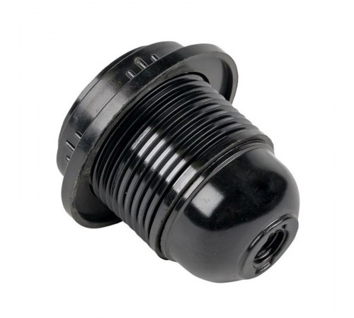 Патрон с кольцом карболитовый Е27 черный PROxima  LHC-E27-r-s  EKF