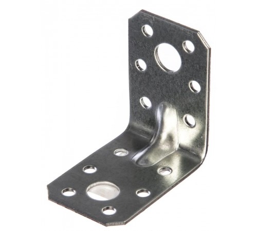 Уголок крепежный усиленный 50х50х36х2, оцинкованный - накл.  124410  Tech-KREP