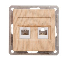 W59 Сосна Розетка 2-ая ТЛФ + компьютерная 5е (RJ11+RJ45)  RSI-251TK5E-7-86  SE