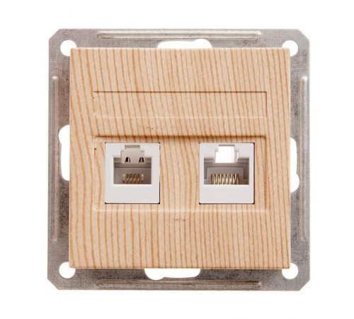 W59 Сосна Розетка 2-ая ТЛФ + компьютерная 5е (RJ11+RJ45)  RSI-251TK5E-7-86  SE