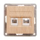 W59 Сосна Розетка 2-ая ТЛФ + компьютерная 5е (RJ11+RJ45)  RSI-251TK5E-7-86  SE