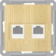 W59 Сосна Розетка 2-ая ТЛФ + компьютерная 5е (RJ11+RJ45)  RSI-251TK5E-7-86  SE