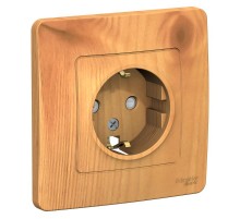 Blanca Ясень С/У Розетка с заземлением со шторками, 16А, 250В  BLNRS001115  SE