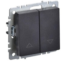 BRITE Выключатель жалюзи 10А ВС10-1-5-БрЧ черный   BR-V15-0-10-K02  IEK