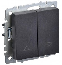 BRITE Выключатель жалюзи 10А ВС10-1-5-БрЧ черный   BR-V15-0-10-K02  IEK