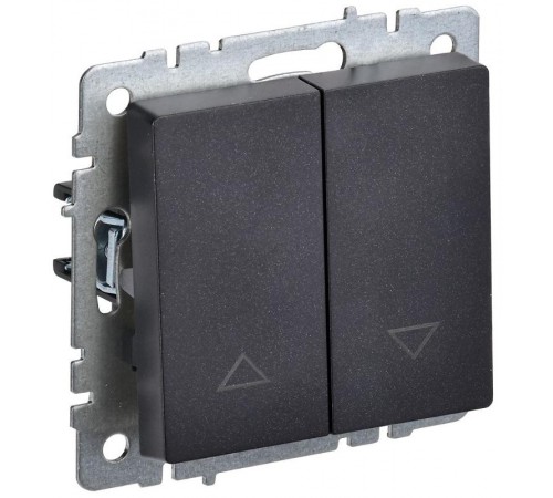 BRITE Выключатель жалюзи 10А ВС10-1-5-БрЧ черный   BR-V15-0-10-K02  IEK
