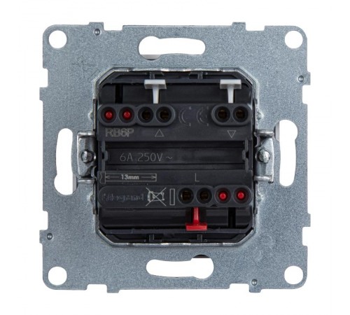 SUNO Переключатель кнопочный для жалюзи и рольставней 6А 250В. Безвинтовые зажимы. Цвет "Белый"  721138  Legrand