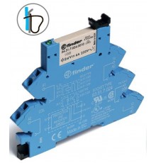 Интерфейсный модуль, электромеханическое реле; 1CO 6A; контакты AgNi+Au; питание 110-125В AC/DC; категория защиты IP20  386101255060  Finder