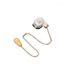 Выключатель для настенного светильника c деревянным наконечником "Gold", индивидуальная упаковка, 1 шт.  32-0106-1  REXANT