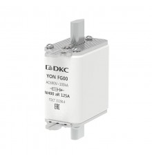Предохранитель YON ножевого типа FG00 125А 690V характеристика aR  1FG00-0125-690V-AR  DKC