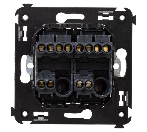 Переключатель двухклавишный в стену, "Avanti", "Черный матовый"  4412114  DKC