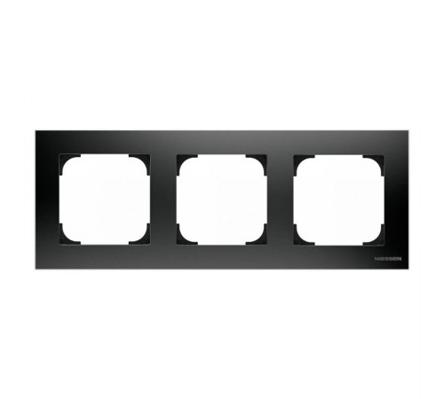 Рамка 3-постовая, серия SKY, цвет чёрный бархат2CLA857300A1501 ABB